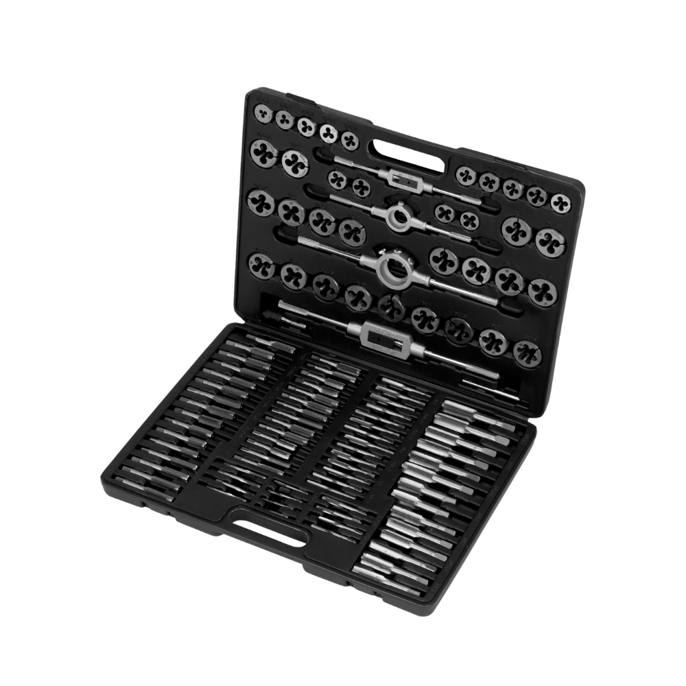 WELZH WERKZEUG Gängningssats 110 delar - Metrisk & SAE Gängtapp + gängback set