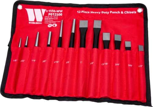WELZH WERKZEUG Heavy Duty Dorn och Mejselsats 12 delar