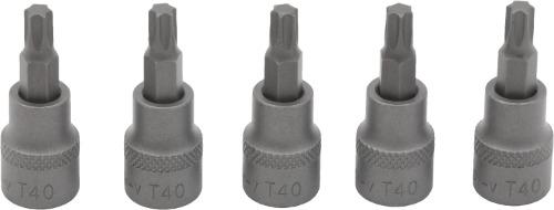 WELZH WERKZEUG Kraftbits Torx Bits® S2 Stål T40 3/8" 5 delar