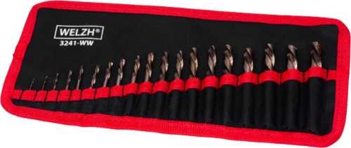 WELZH WERKZEUG Vänsterborrset Cobalt Extra korta 19 delar