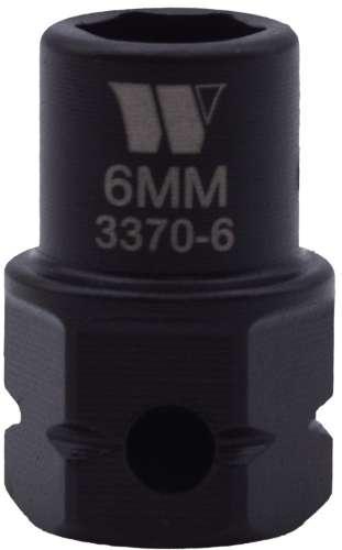 WELZH WERKZEUG Krafthylsa Kort Utvändig 6-kant 1/4" 6-mm