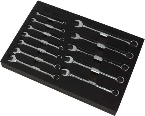 WELZH WERKZEUG Blocknyckelset 12 delar 8-19mm skumgummimodul