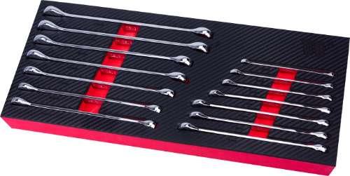 WELZH WERKZEUG Blocknyckel 13 delar Set Extra Lång V-Grove 8-21-mm