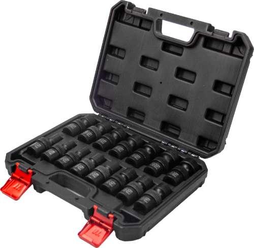 WELZH WERKZEUG 15-delar Krafthylsa 1/2" Ledad 10-24mm