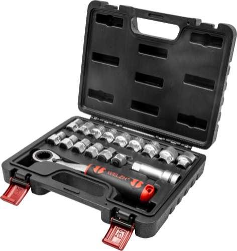 WELZH WERKZEUG Sockelset 17-delar genomgång 3/8" 1/2"