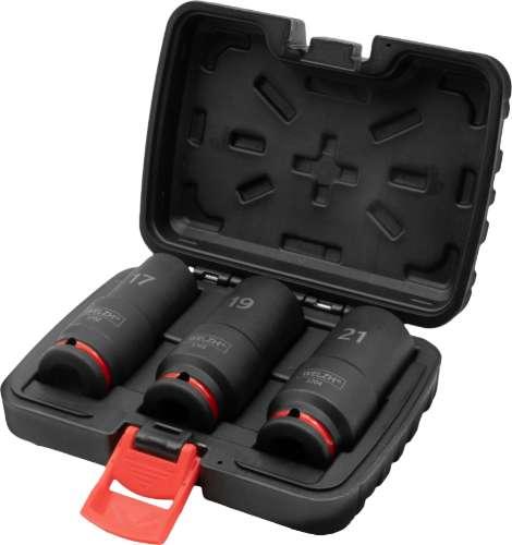 WELZH WERKZEUG 3-delar viktad Krafthylsa 17 mm 19 mm och 21 mm