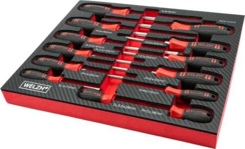 WELZH WERKZEUG Screw-Mate Professionell skruvmejselsats i 13 delar