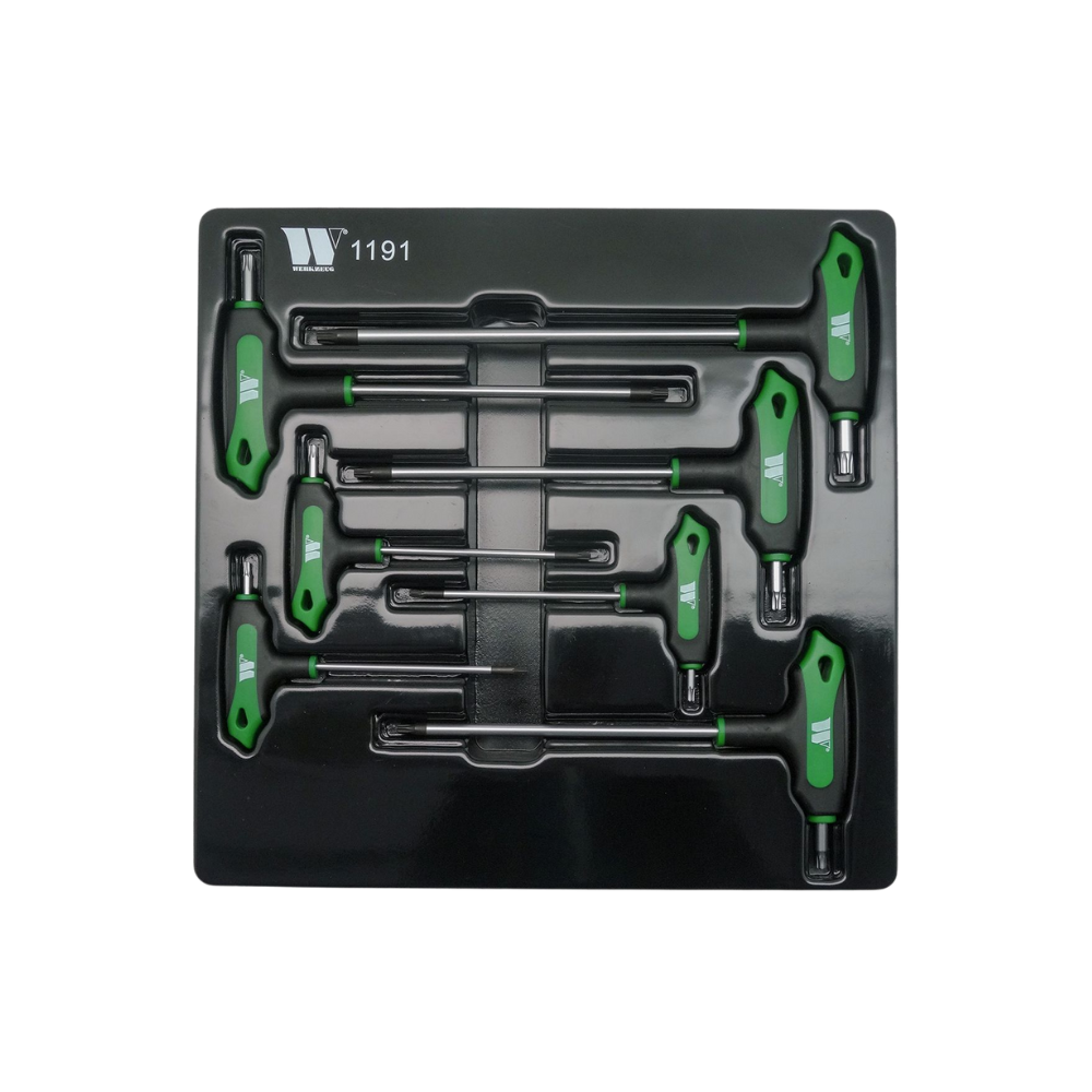WELZH WERKZEUG L-handtag Torx Set T10-T40 S2 7 delar