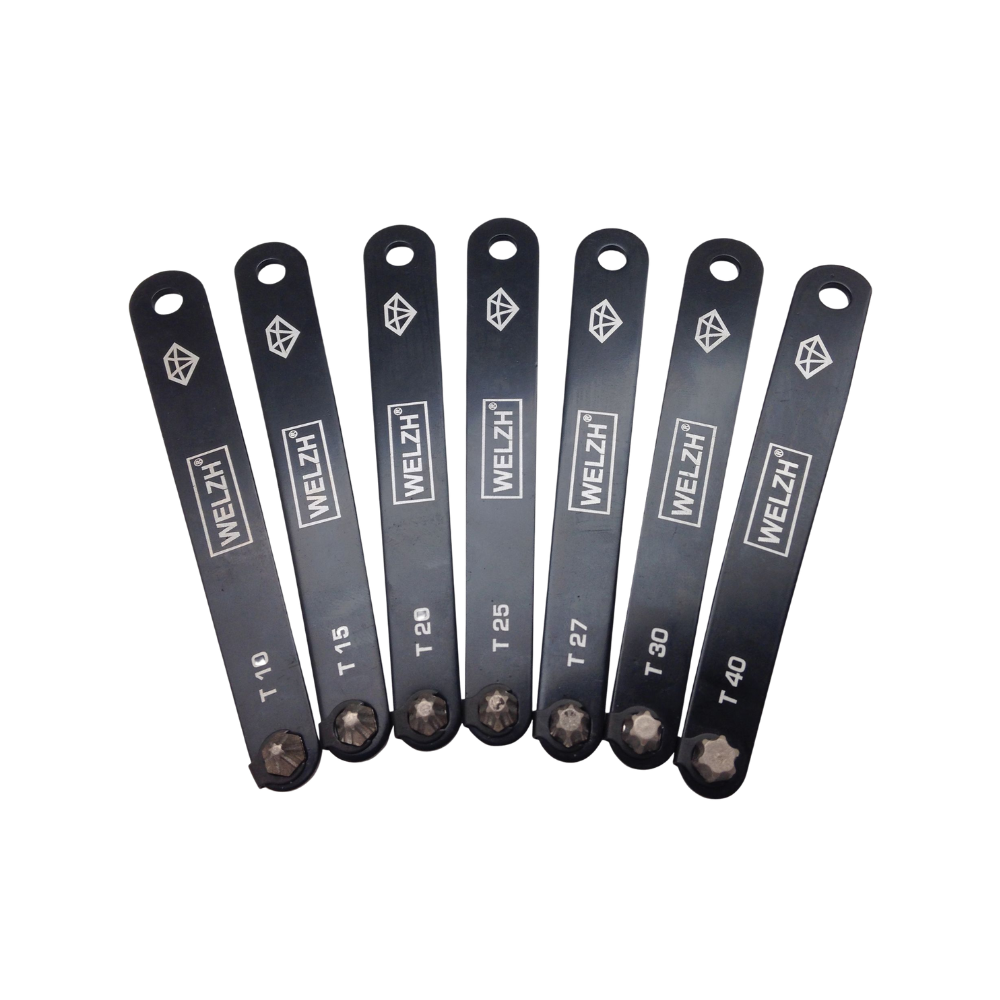 WELZH WERKZEUG 7 delar Ultra Låg Profil Torx-handtag T10-T40