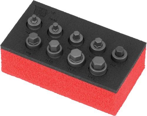 WELZH WERKZEUG Hylsset- Hex S2 Stål-extra lågprofil H4-H12