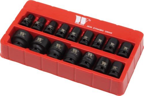 WELZH WERKZEUG Hylssats Kort kraft 1/2" 6-kant Dynamisk Vägg Drive 10-32mm