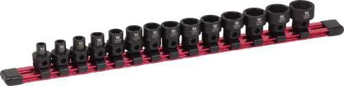 WELZH WERKZEUG Impact Hylsor Extra korta Hex skaftade 3/8" 6-19mm 14 delar