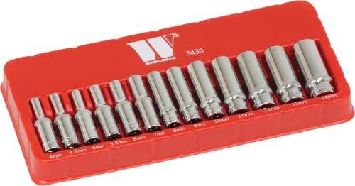 WELZH WERKZEUG Hylssats Lång Magnetisk hylsa 1/4" 6-kant 13 delar