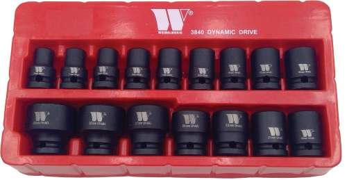 WELZH WERKZEUG Hylssats Korta 1/2" 12-kant Dynamic Wall Drive 10-32 mm