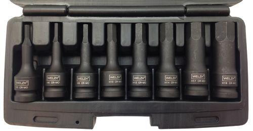 WELZH WERKZEUG Kraftbitshylssats hex insex 1/2" Hex H5-19