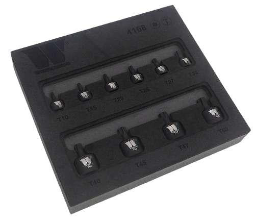 WELZH WERKZEUG Hylsbitsats Låg Profil Impact Torx T10-T50