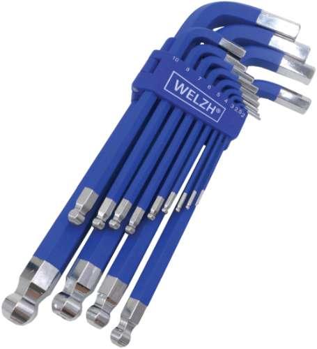WELZH WERKZEUG 13 delar Hexnyckel-set (magnetisk tip)