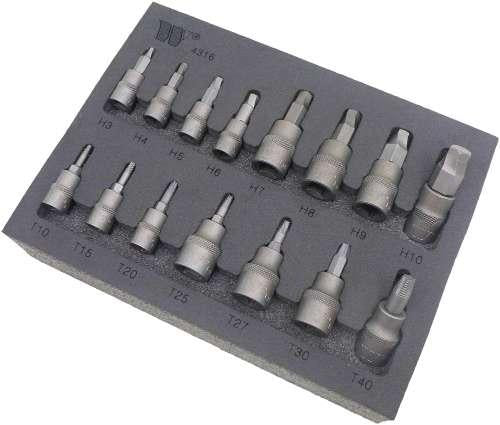 WELZH WERKZEUG 15 delar Lok-Typ™ Torx® & Hex Borttagare Master Kit