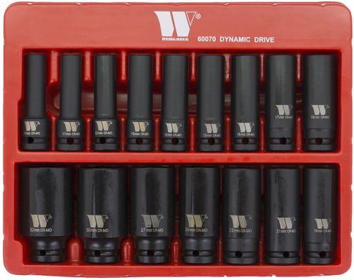 WELZH WERKZEUG Hylssats Lång Krafthylsa 1/2" 12-kant 10-32mm