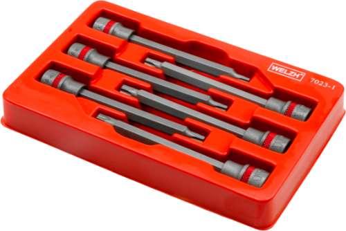 WELZH WERKZEUG Hylsbitsats 3/8" Extra Lång Torx Set 110mm T20-T45