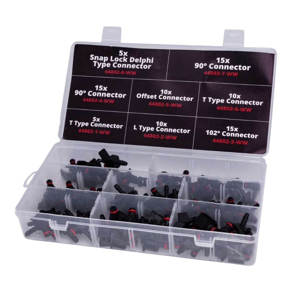 WELZH WERKZEUG Diverse populära anslutningar för bränsleledningar 85 delar;