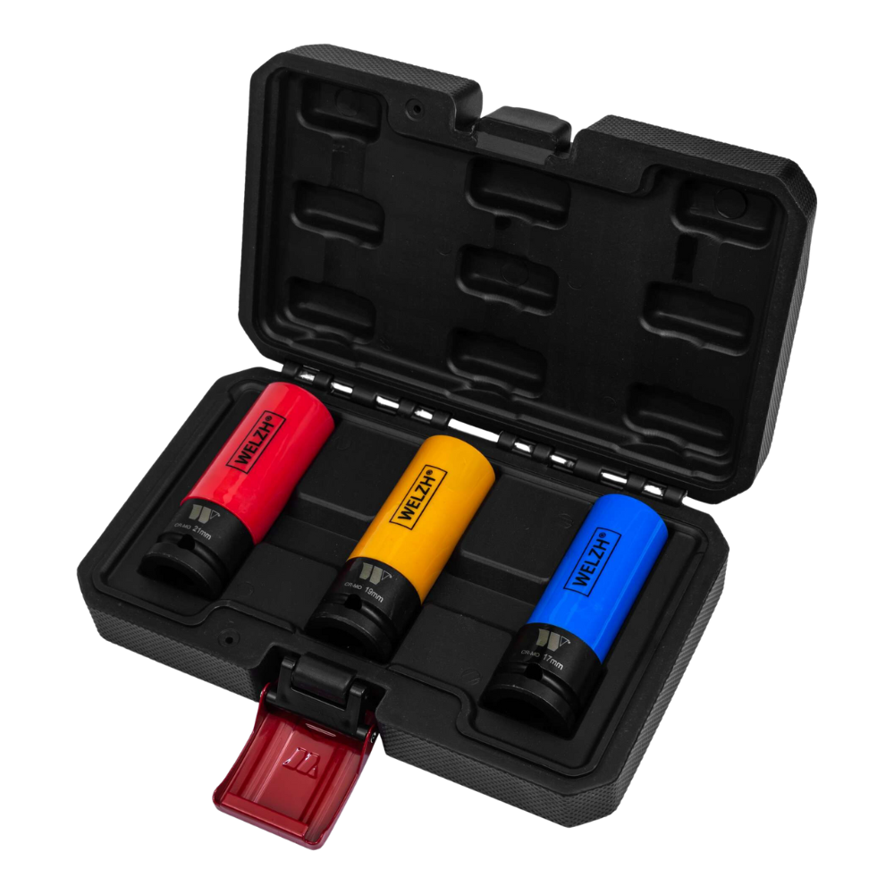 WELZH WERKZEUG Krafthylsa med skydd; 17, 19, 21 mm