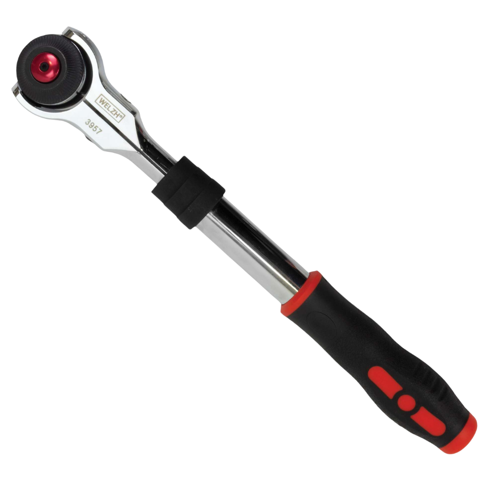 WELZH WERKZEUG Spärrskaft vridbart 270° med teleskop 72-tandad 1/2