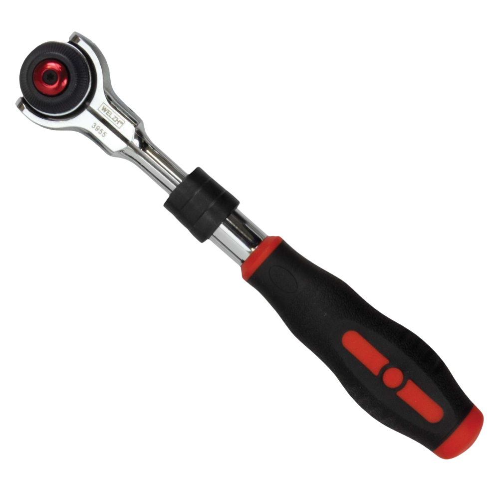 WELZH WERKZEUG Spärrskaft vridbart 270° Teleskop 72-tandad 1/4