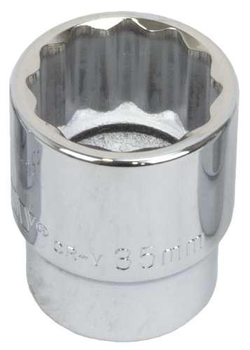 WELZH WERKZEUG Krafthylsa kort 12-kant 3/4" 35mm