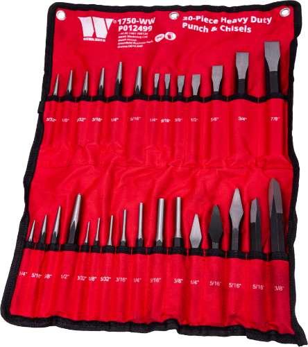 WELZH WERKZEUG Heavy Duty Dorn och Mejselsats 30 delar