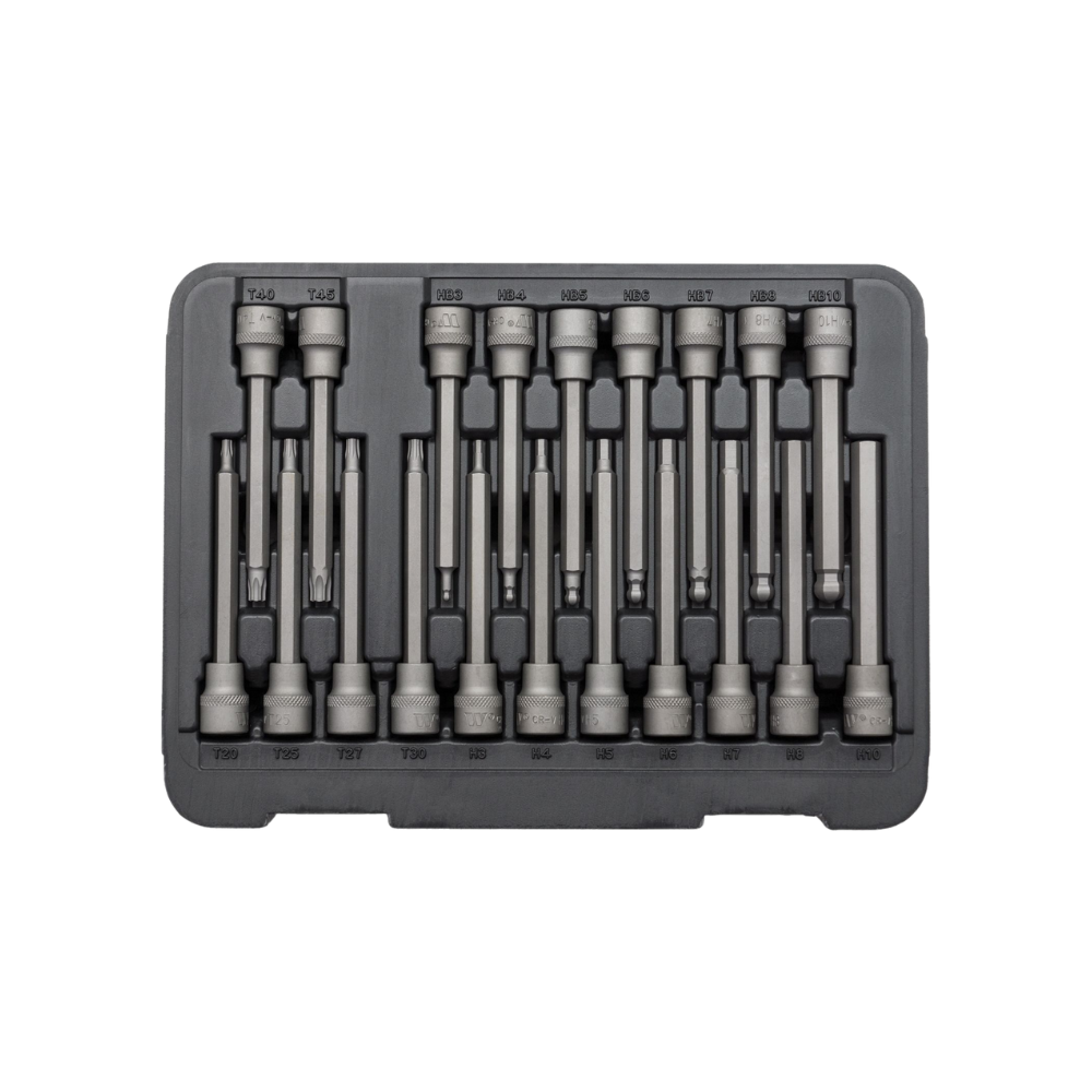 WELZH WERKZEUG 20 delar extra lång Torx Hex kul-hexagon 110mm