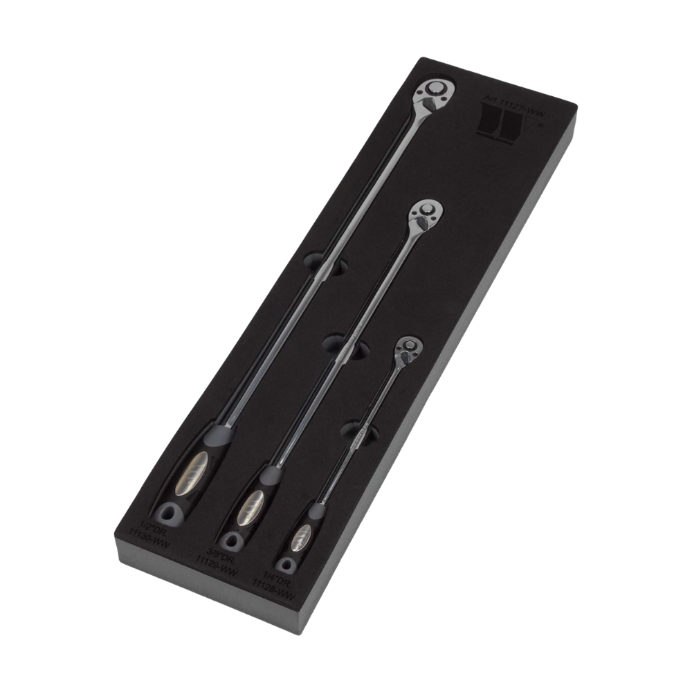 WELZH WERKZEUG Extra långt spärrhandtag, fast huvud 3 delar