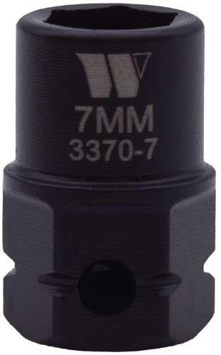 WELZH WERKZEUG Krafthylsa Kort Utvändig 6-kant 1/4" 7-mm