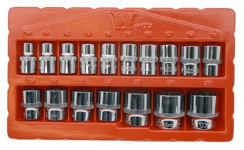 WELZH WERKZEUG Hylsset Gearlock kort utförande 1/2 17 delar