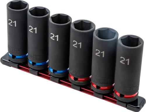 WELZH WERKZEUG 6 delar Krafthylsa 21-MM