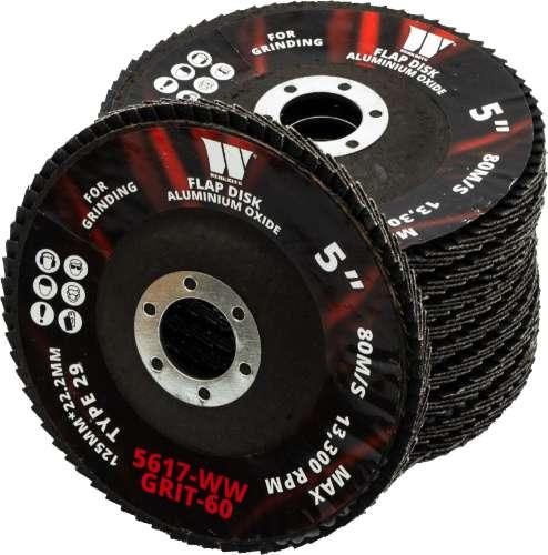 WELZH WERKZEUG Slipskiva aluminiumoxid K-60 125 mm (100 per låda)