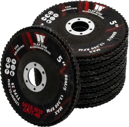 WELZH WERKZEUG Slipskiva aluminiumoxid K-40 125 mm (100 per låda)