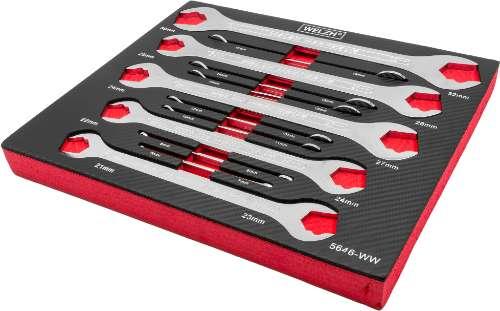 WELZH WERKZEUG Kombinationsnyckel Super Ultra Thin 12-delar Lok-Typ 6-32 mm