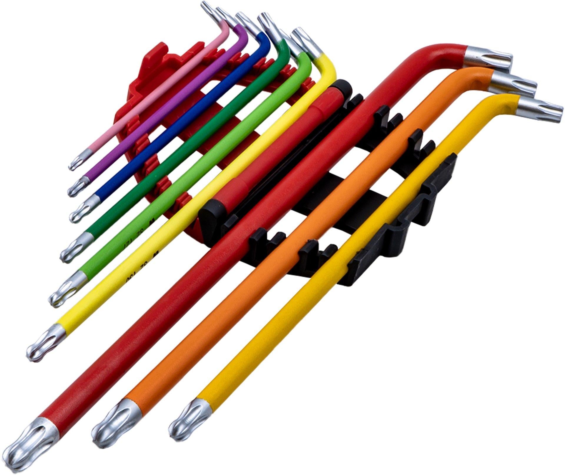 WELZH WERKZEUG 9-delar extra långa vinklade Torx-nycklar med kort huvud