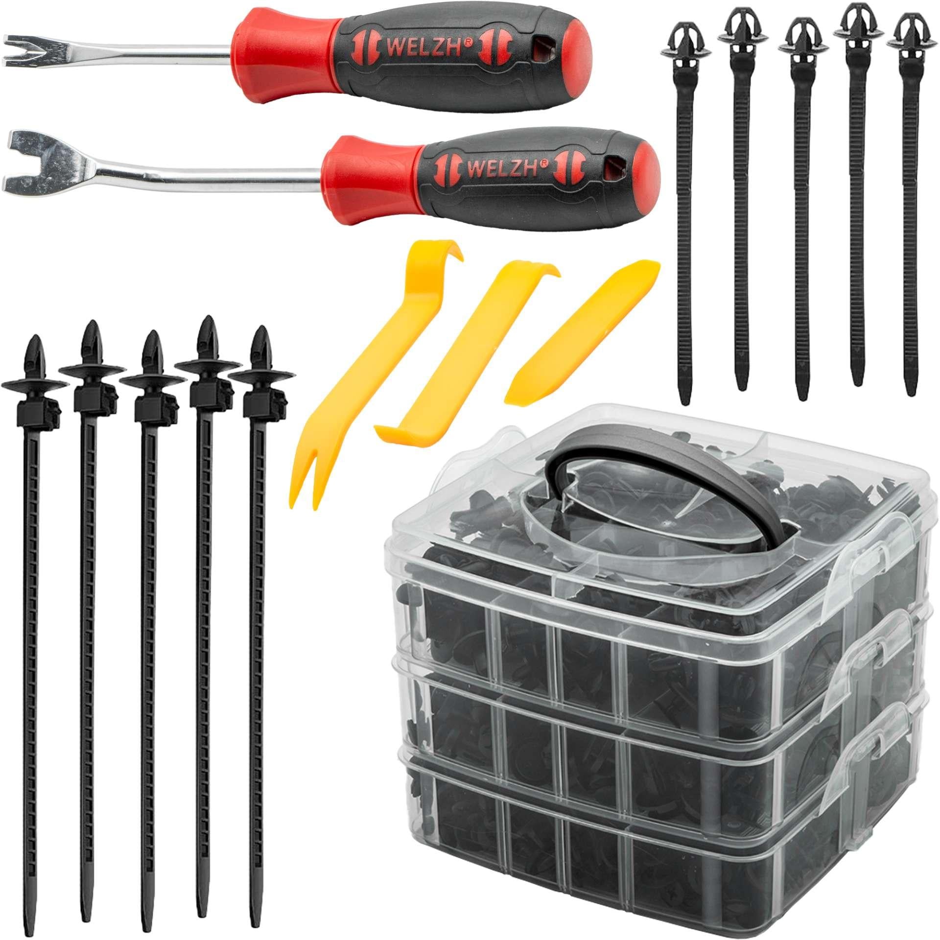 WELZH WERKZEUG Clips Sortiment 635-delar