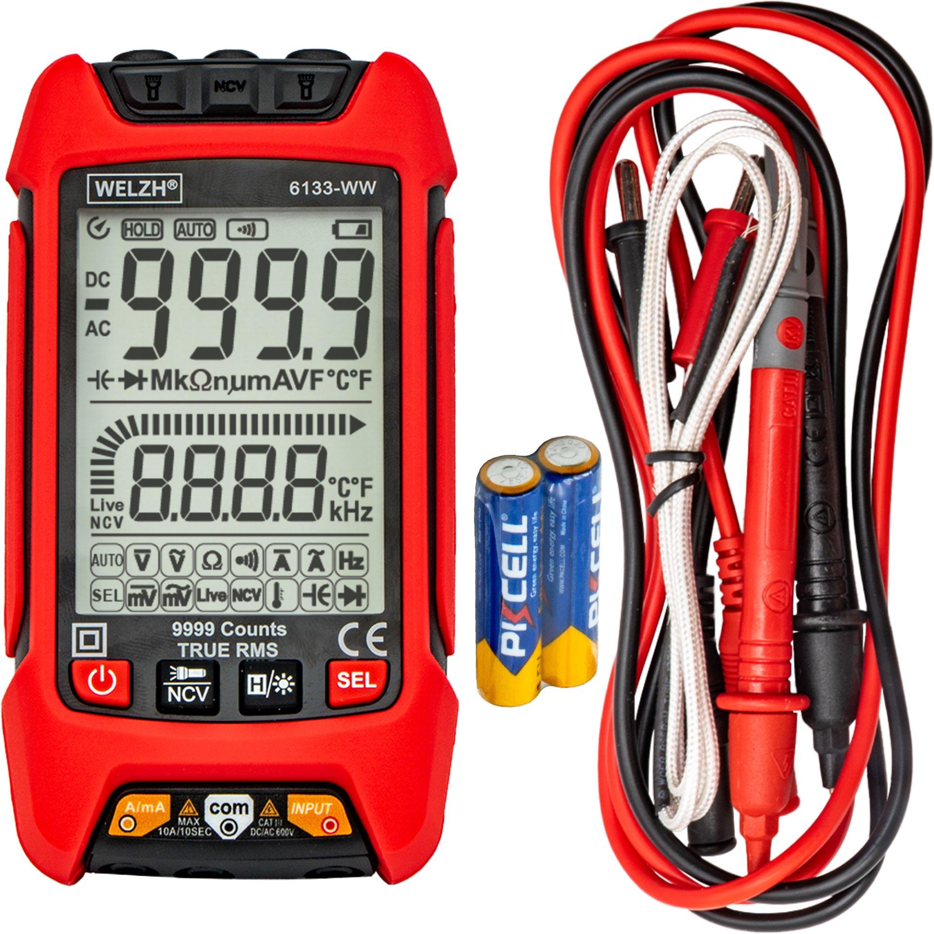 WELZH WERKZEUG Digital Auto- Smart Multimeter 1000V Med NCV