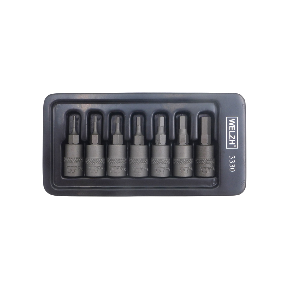 WELZH WERKZEUG Bitshylsassats 1/4" Hex 7 delar S2 Stål