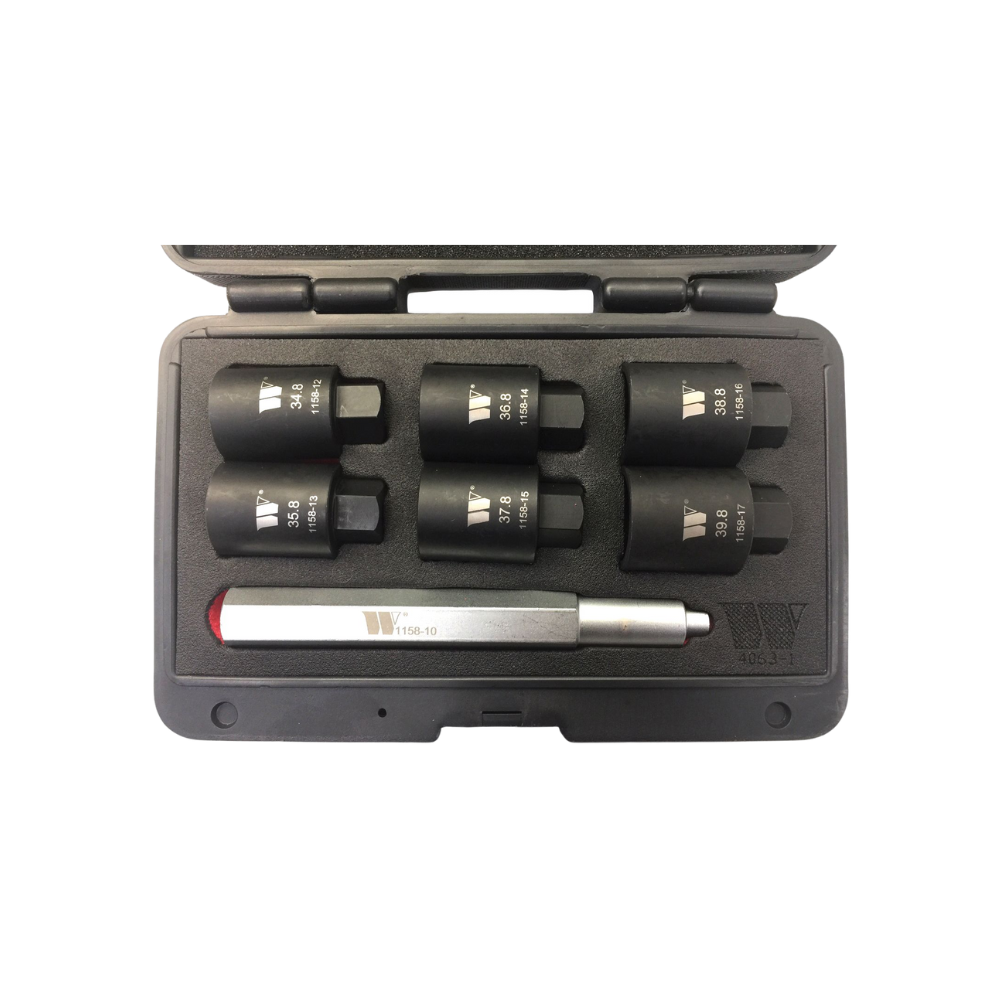 WELZH WERKZEUG Hjulmutter-borttagnings Master Kit (6st uppdaterade storlekar)