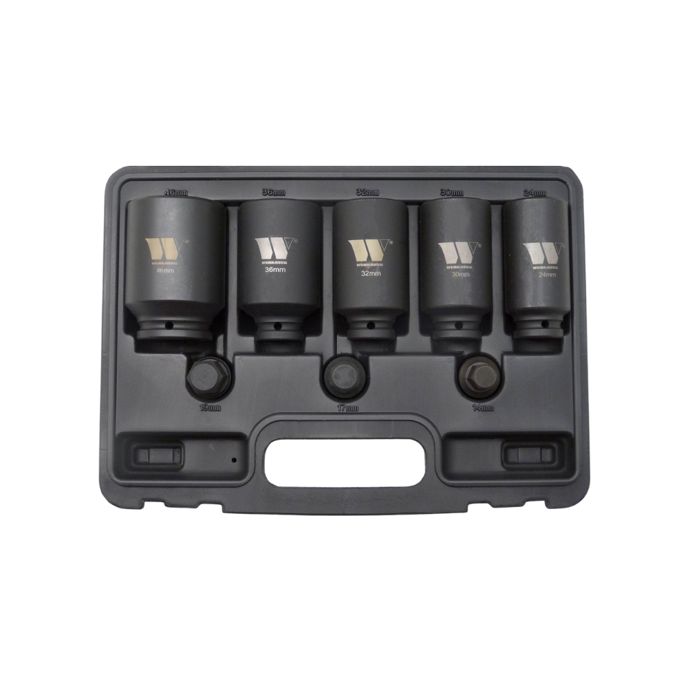 WELZH WERKZEUG Drivaxelhylsa set (8st)