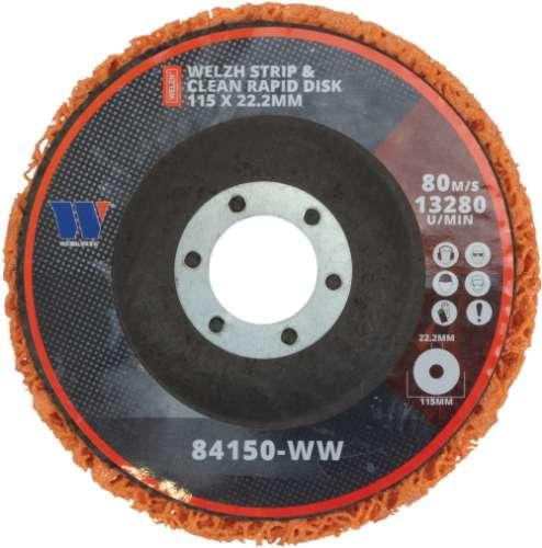 WELZH WERKZEUG Rengöringsrondell Welzh Strip & Clean Rapid Disk 115 x 22.mm x5st