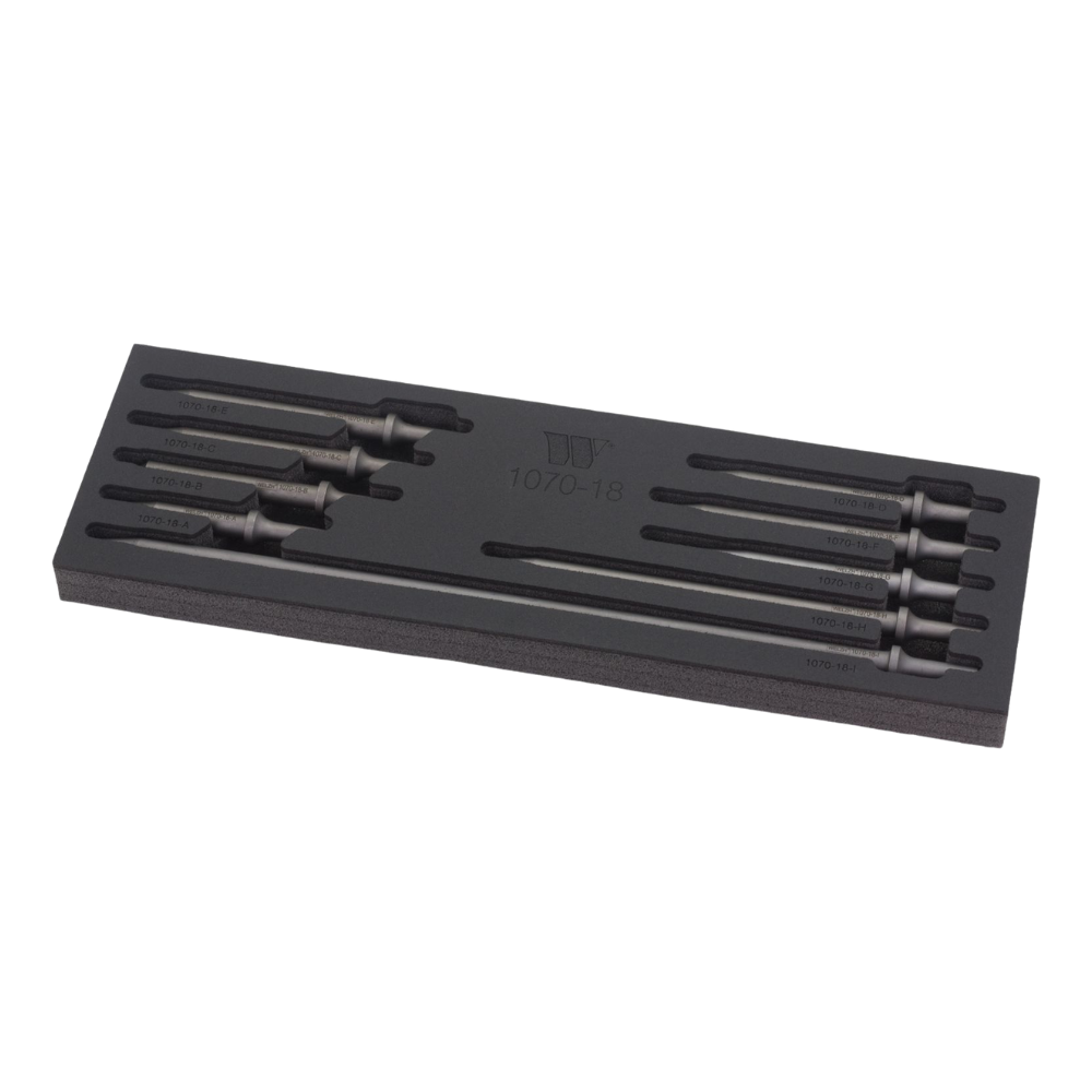 WELZH WERKZEUG Vibrationshammare Avsmalad dornaptrar 9 delar