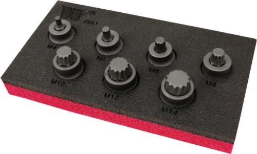 WELZH WERKZEUG Hylsbitssats Spline S2 Stål-extra Låg Profil M4-M14