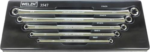 WELZH WERKZEUG Extra Lång Aviation Ringnycklar E-Torx-profil E6-E20