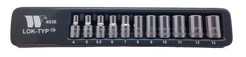 WELZH WERKZEUG Hylssats 1/4" Kort (Lok-Typ) 4-13mm