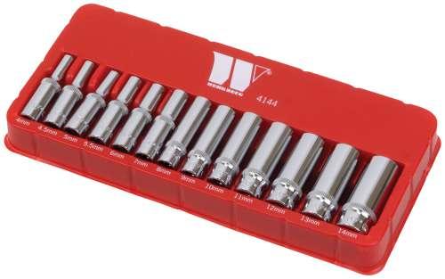 WELZH WERKZEUG Hylssats Lång 1/4" 6-kant 13 delar